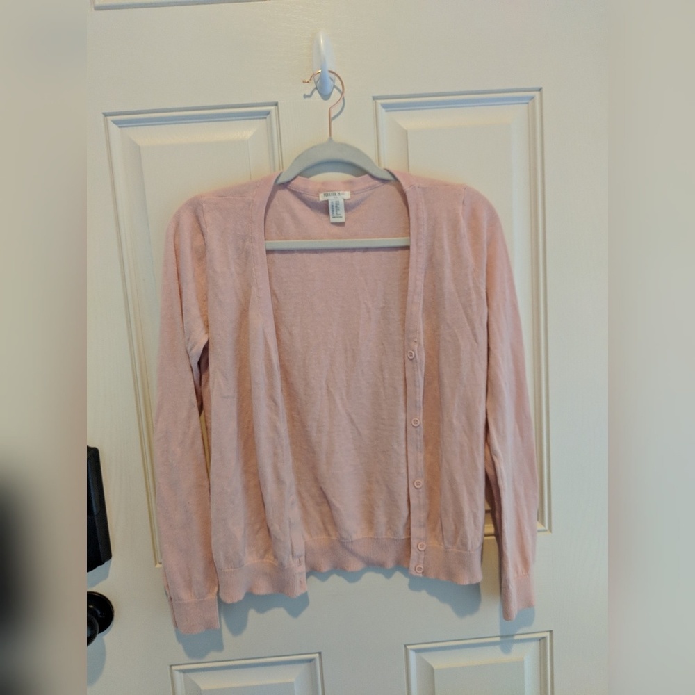 Pale Pink Forever 21 Cardigan